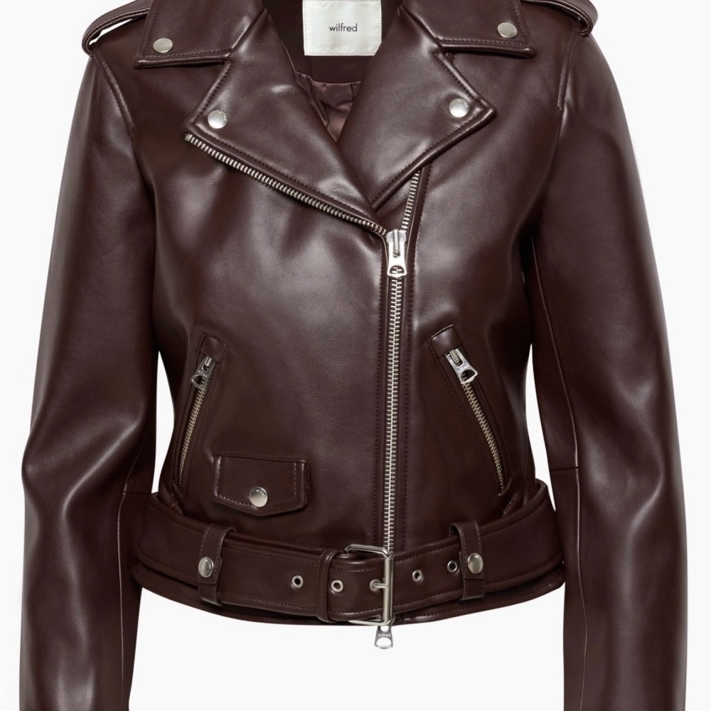 Wilfred Brown Leather Jacket